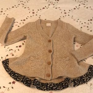 Anthropologie Far Away from close sweater oatmeal
